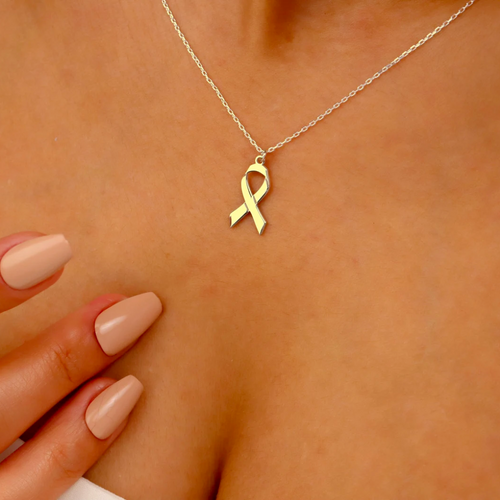 Ribbon Necklace | Stöd bröstcancer