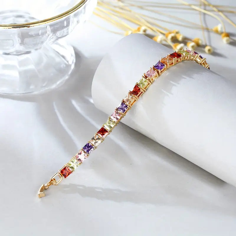 Multicolor Stoned Bracelet | Stöd bröstcancer