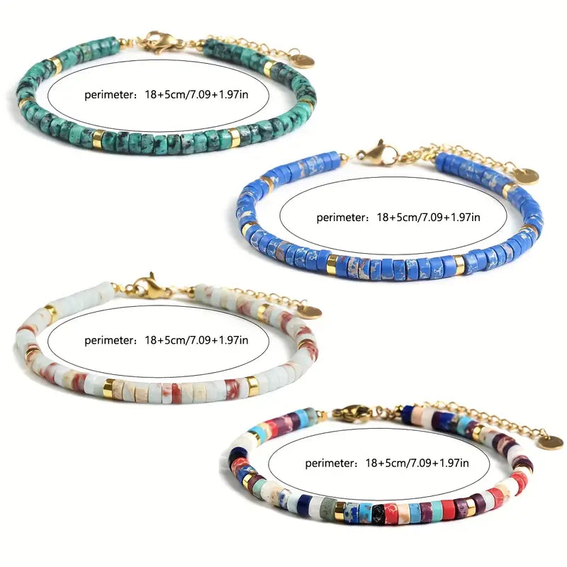 Natural Stone Bracelet | Stöd Bröstcancer