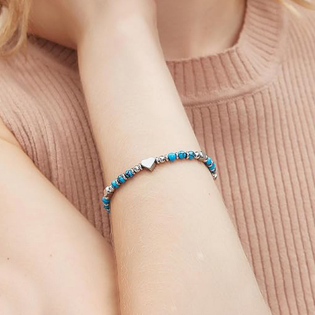 Turquoise Heart Bracelet | Support Diabetes