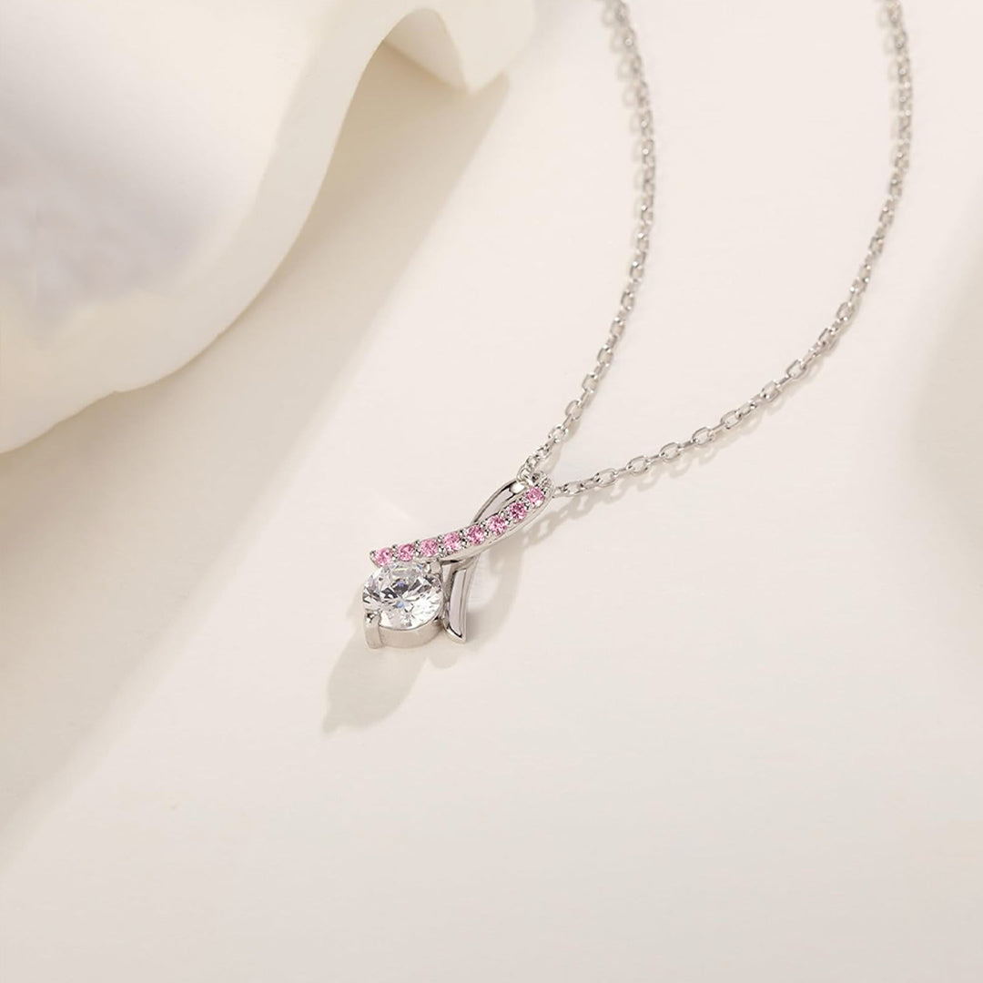 Pink Ribbon Necklace | Stöd bröstcancer