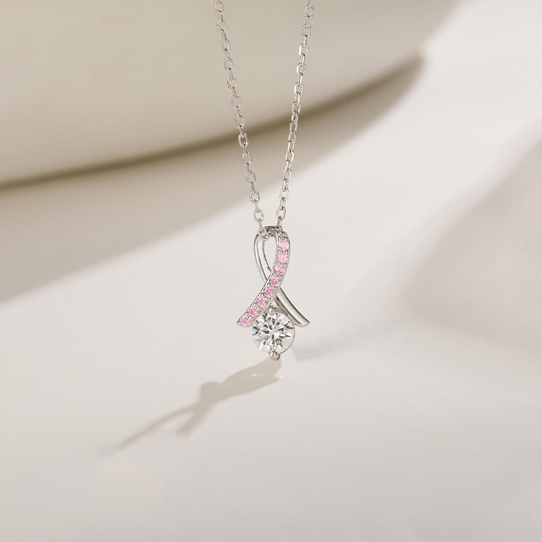 Pink Ribbon Necklace | Stöd bröstcancer