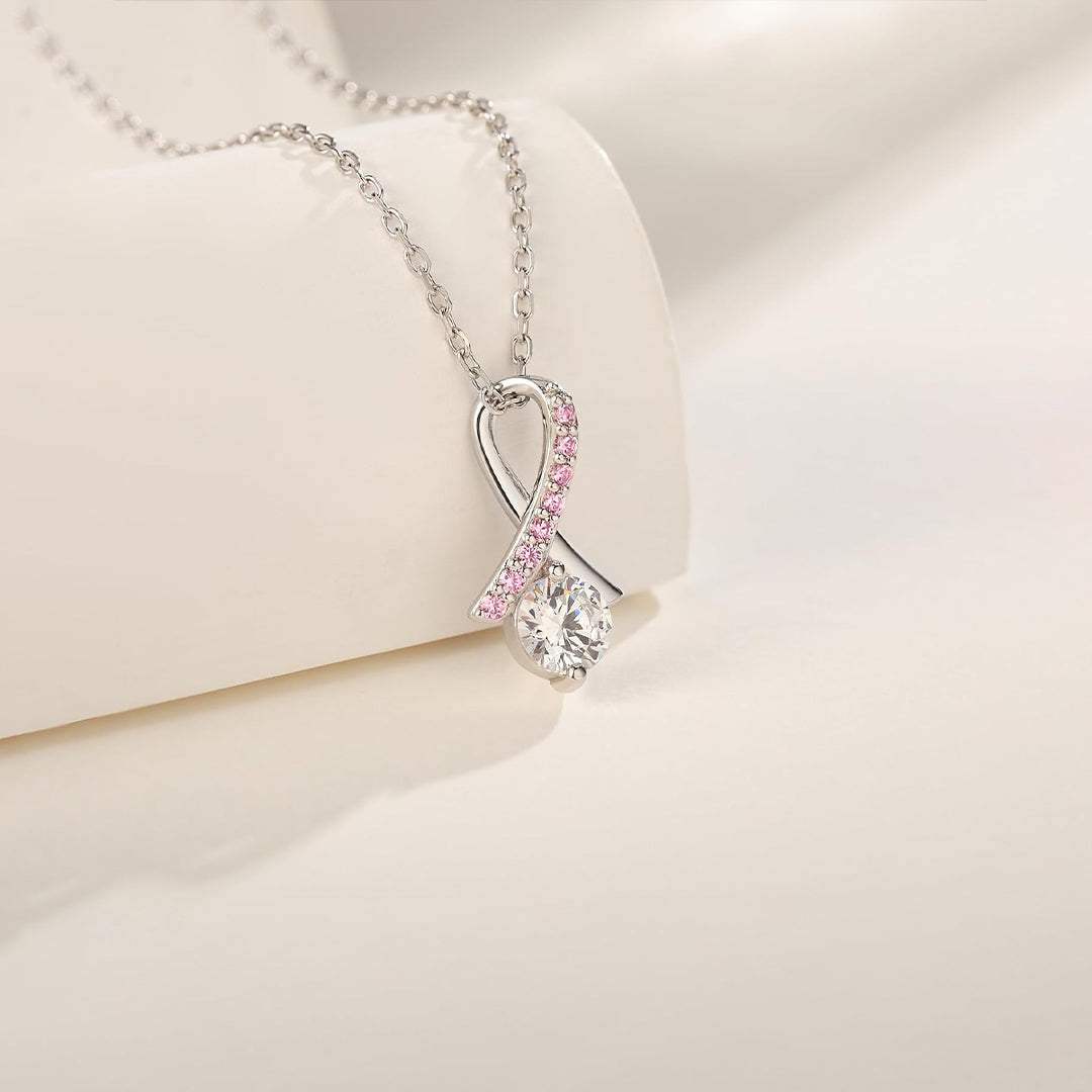 Pink Ribbon Necklace | Stöd bröstcancer