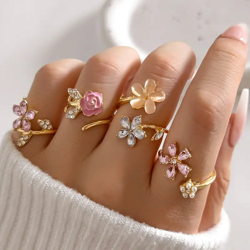 Floral Ring Set | Stöd bröstcancer
