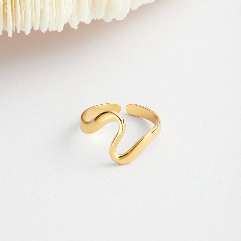 Wave Open Ring | Stöd Bröstcancer