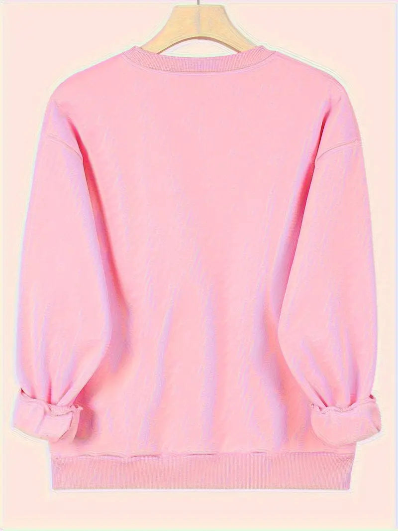 Love Heart Graphic Sweatshirt | Stöd Bröstcancer