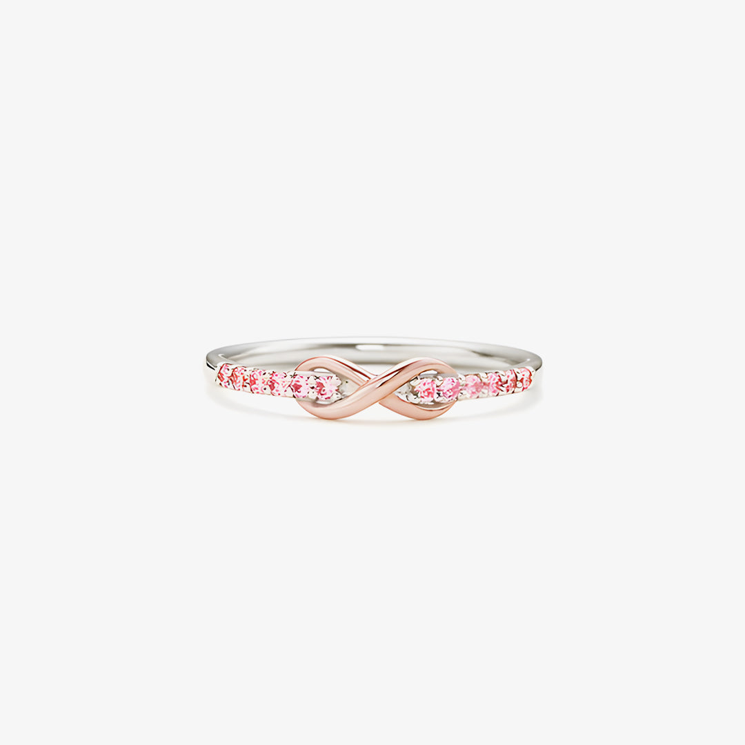 Pink Infinity Diamond Ring | Stöd bröstcancer