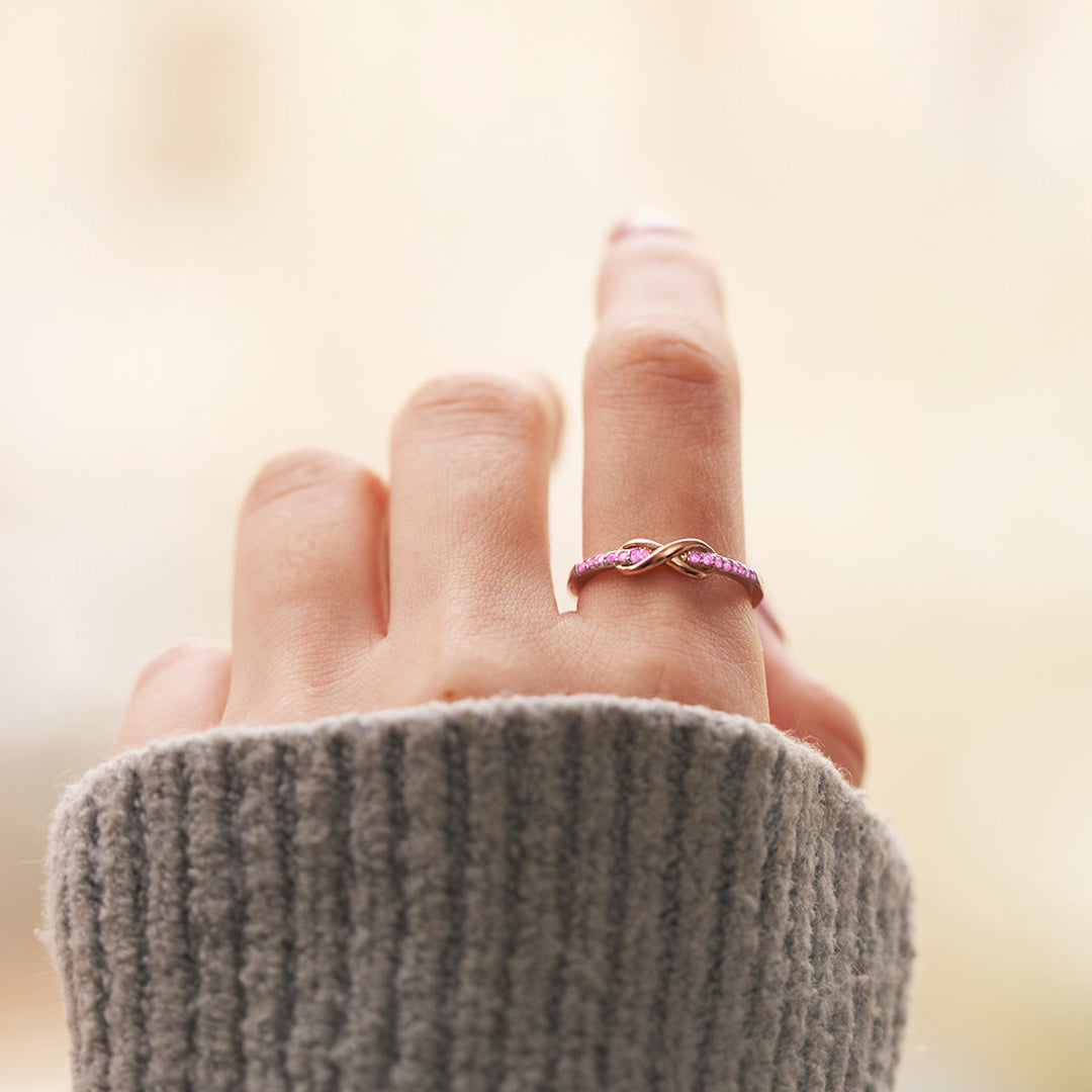 Pink Infinity Diamond Ring | Stöd bröstcancer