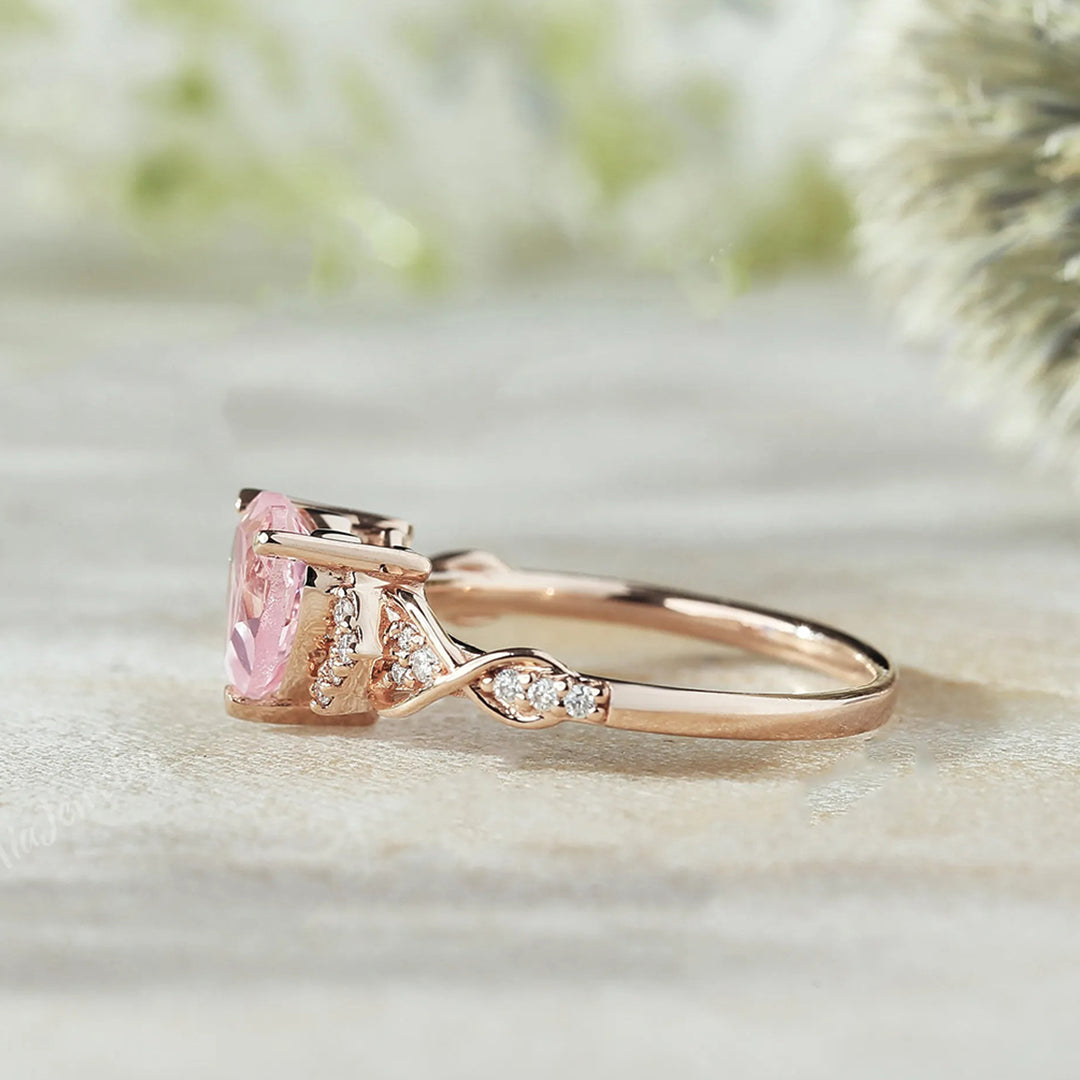 Pink Heart Diamond Ring | Stöd Bröstcancer