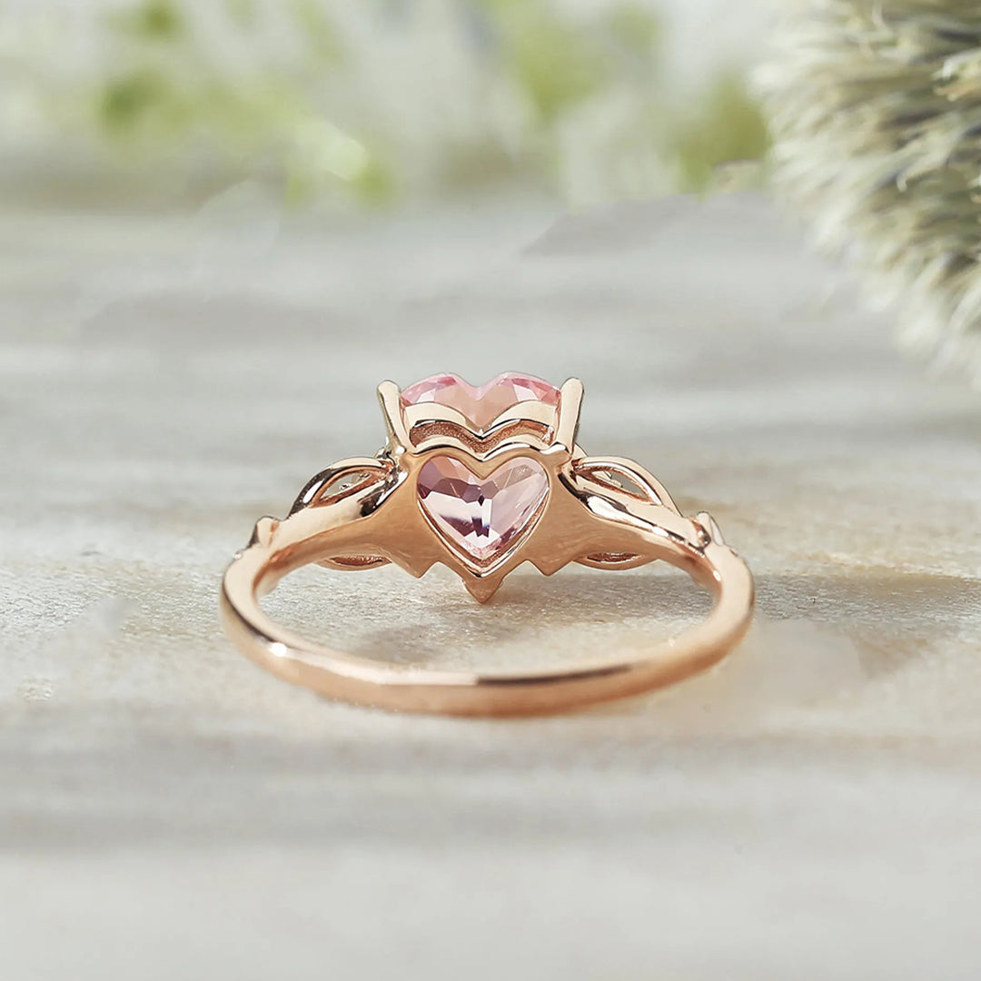 Pink Heart Diamond Ring | Stöd Bröstcancer