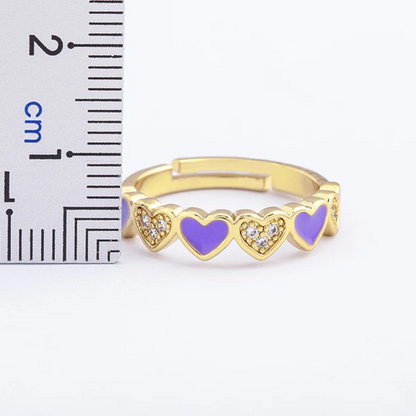 Aligned Hearts Ring | Stöd bröstcancer