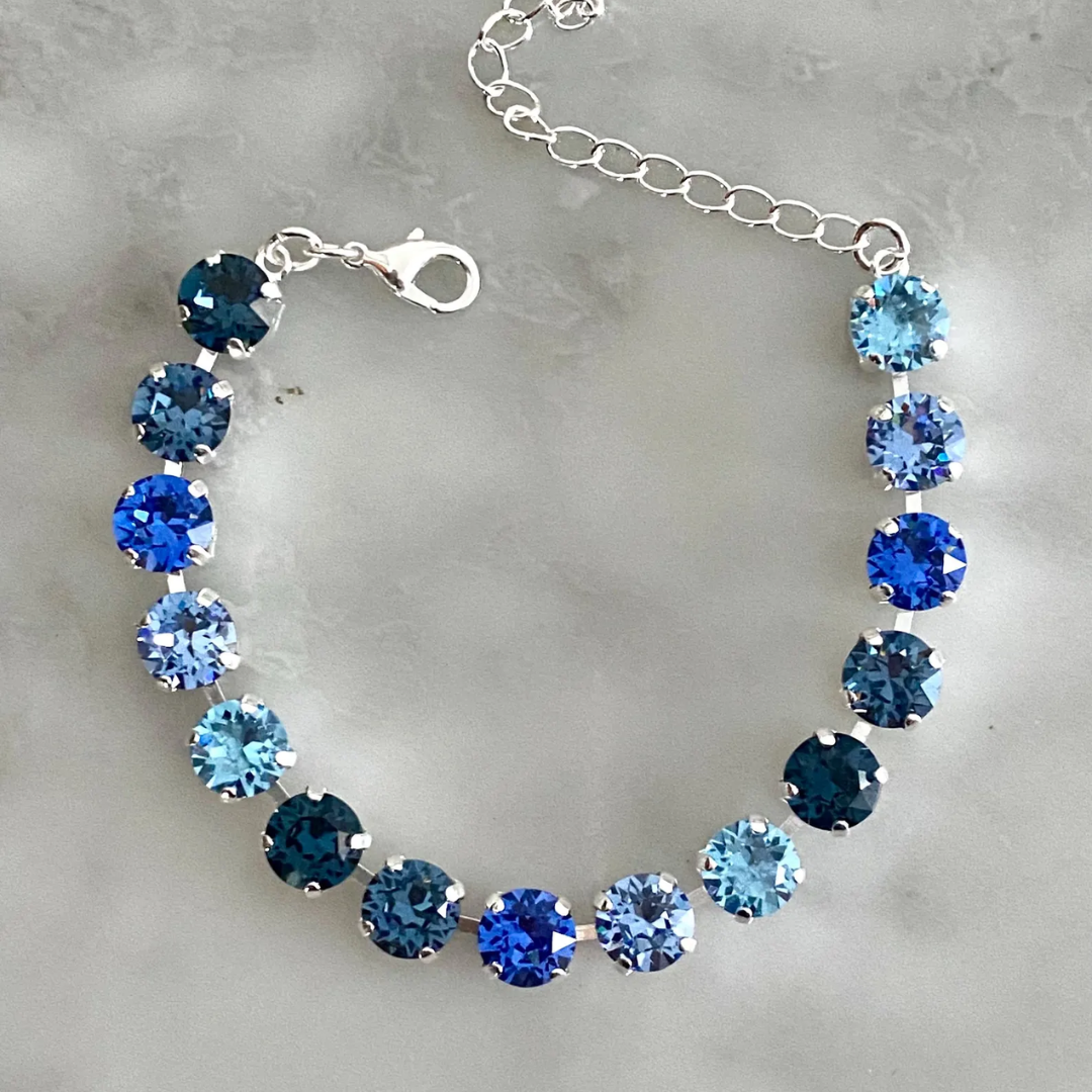 Blue Crystal Bracelet | Stöd diabetes