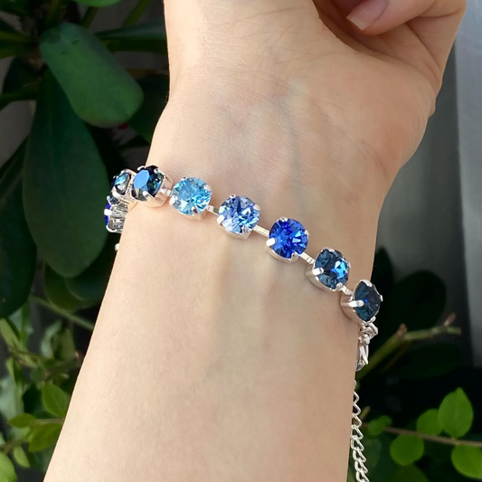 Blue Crystal Bracelet | Stöd diabetes