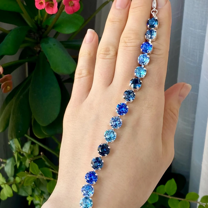 Blue Crystal Bracelet | Stöd diabetes