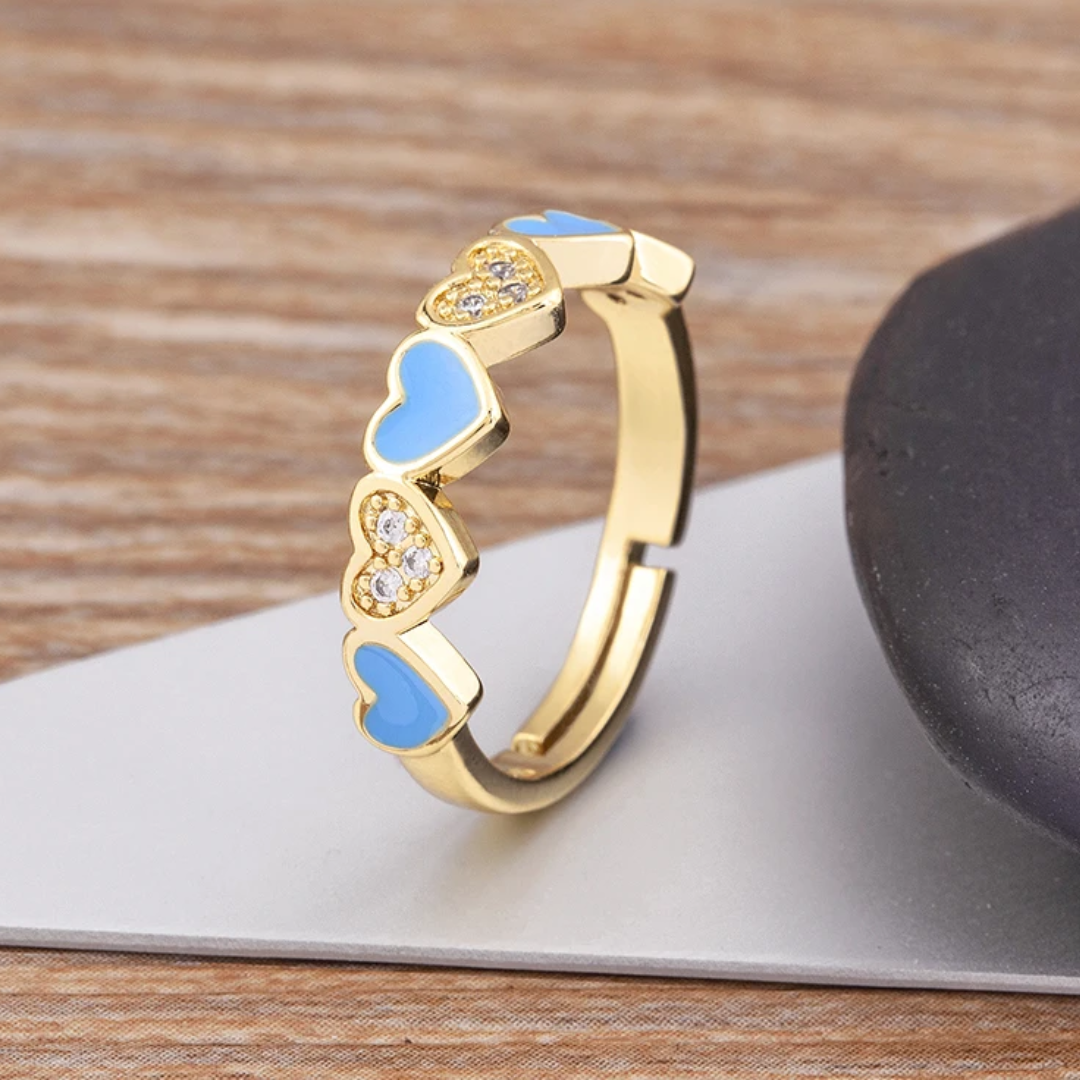Aligned Hearts Ring | Stöd bröstcancer