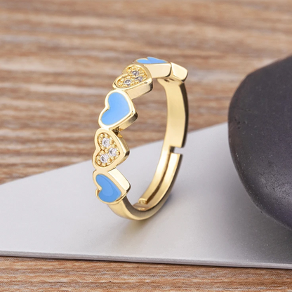 Aligned Hearts Ring | Stöd bröstcancer