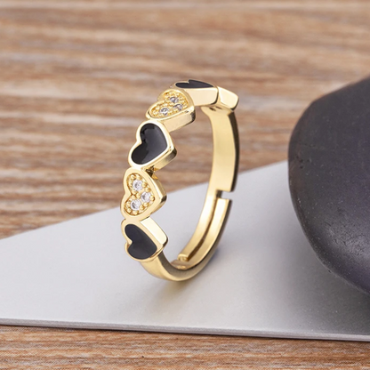 Aligned Hearts Ring | Stöd bröstcancer