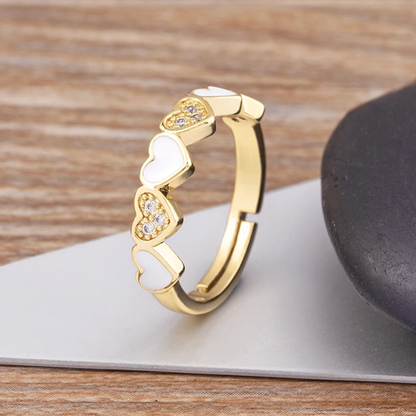 Aligned Hearts Ring | Stöd bröstcancer