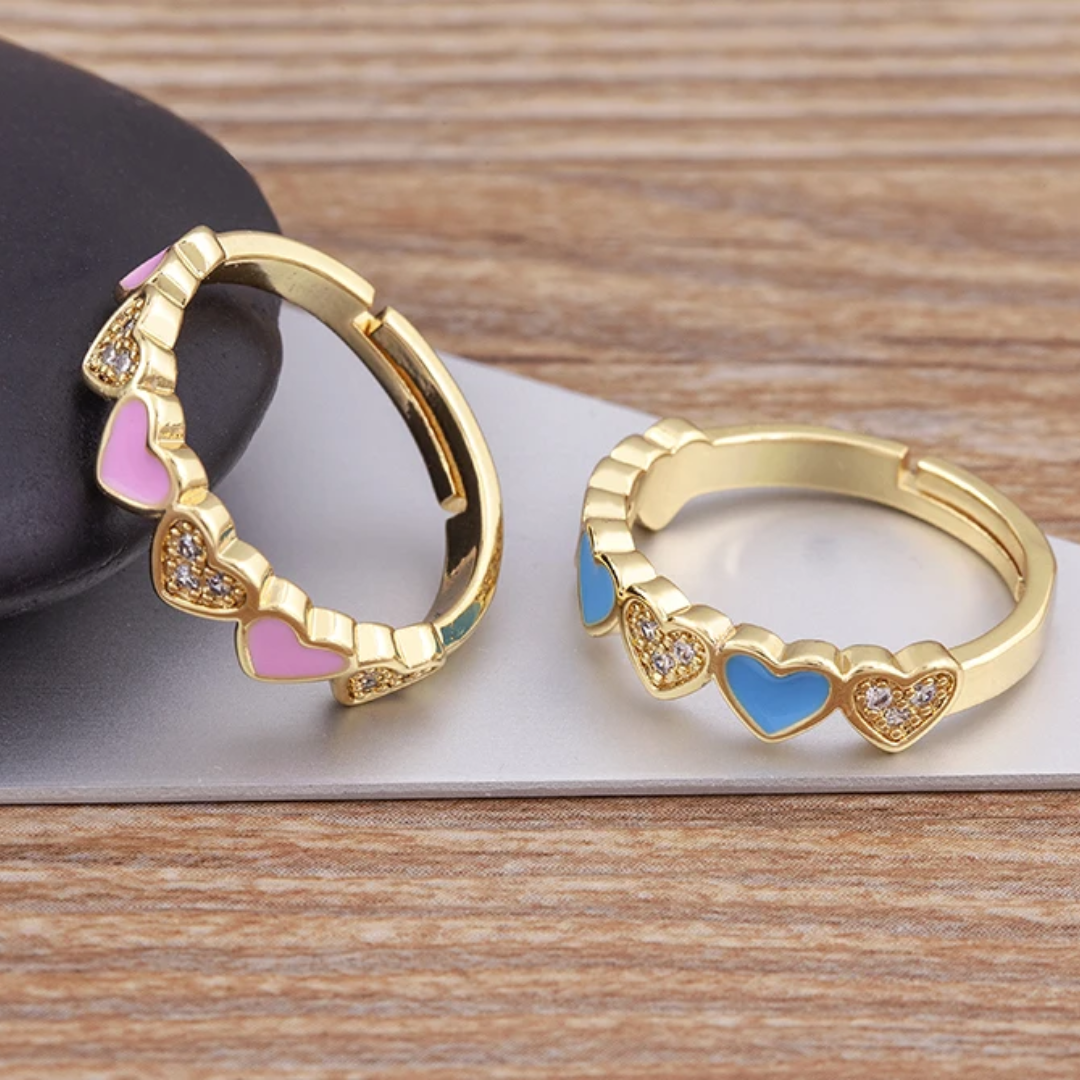 Aligned Hearts Ring | Stöd bröstcancer