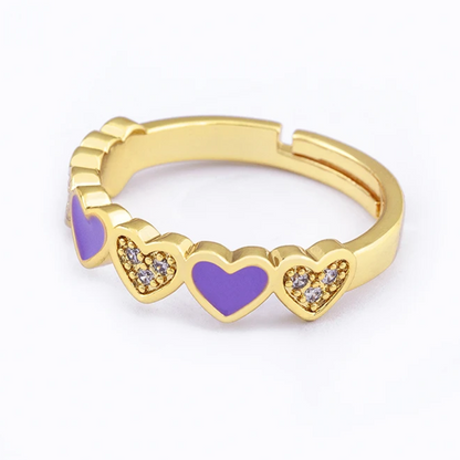 Aligned Hearts Ring | Stöd bröstcancer