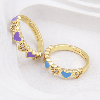 Aligned Hearts Ring | Stöd bröstcancer
