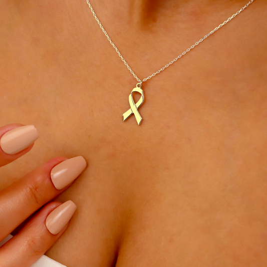 Ribbon Necklace | Stöd bröstcancer