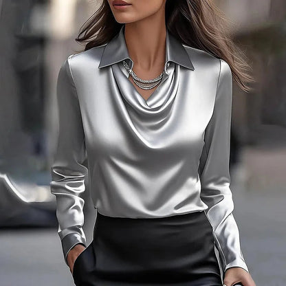 Malvina™ - Elegant satinblus
