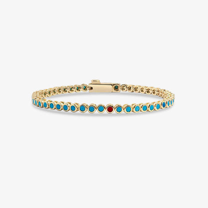 Turquoise Tennis Bracelet | Stöd diabetes