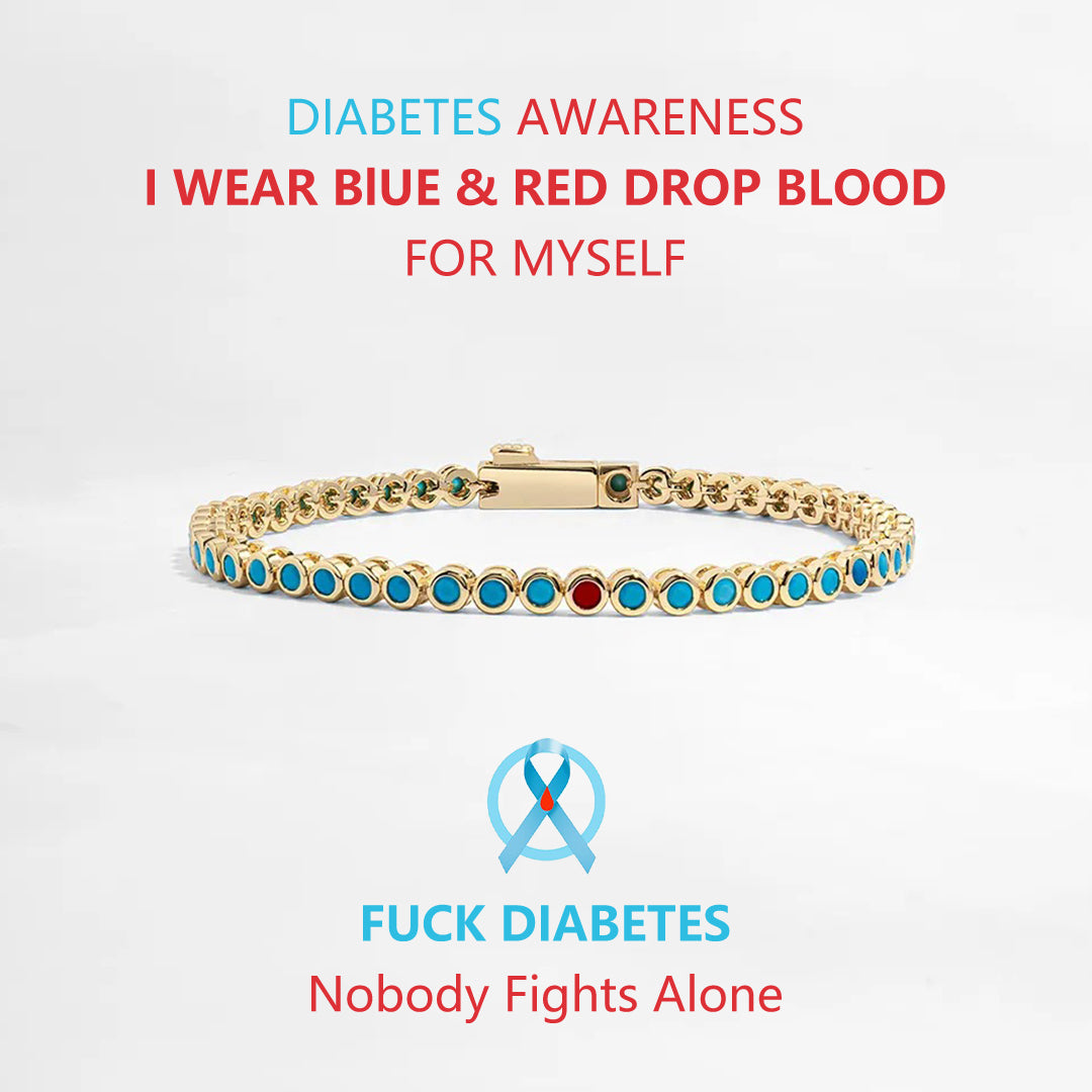 Turquoise Tennis Bracelet | Stöd diabetes