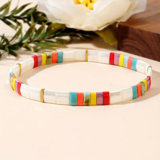 Glass Bead Bracelet | Stöd bröstcancer