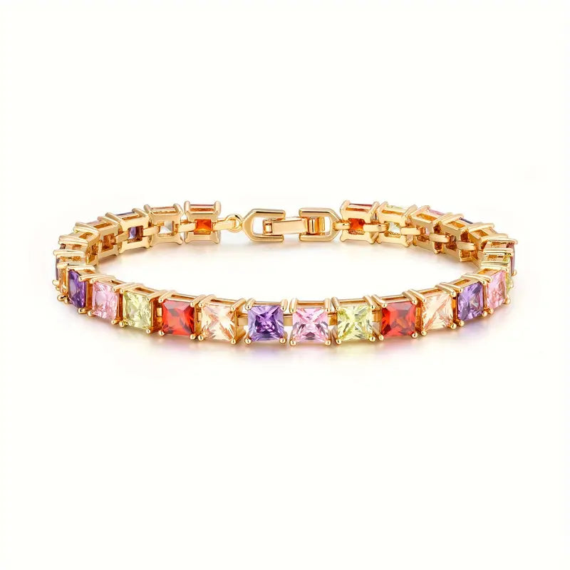 Multicolor Stoned Bracelet |  Stöd bröstcancer