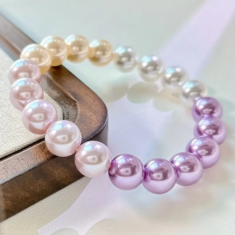 Gradient Freshwater Pearl Bracelet | Stöd Bröstcancer