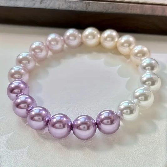 Gradient Freshwater Pearl Bracelet | Stöd Bröstcancer