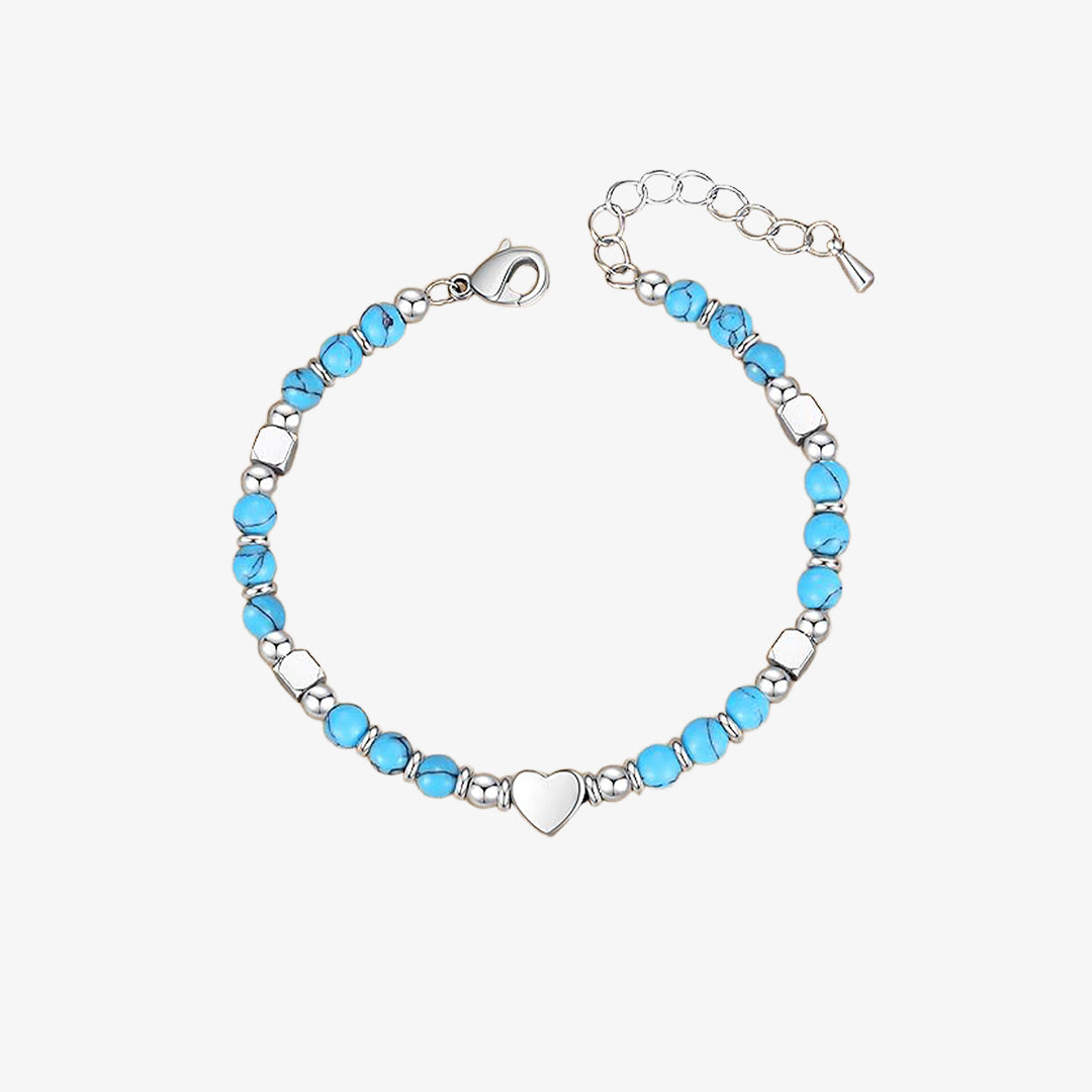 Turquoise Heart Bracelet | Support Diabetes