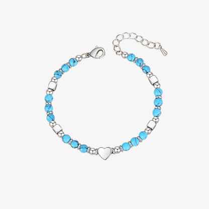 Turquoise Heart Bracelet | Support Diabetes
