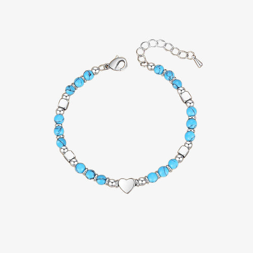 Turquoise Heart Bracelet | Support Diabetes