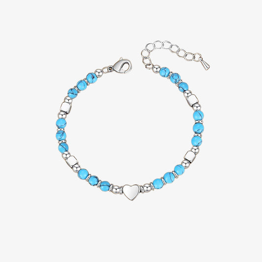 Turquoise Heart Bracelet | Support Diabetes