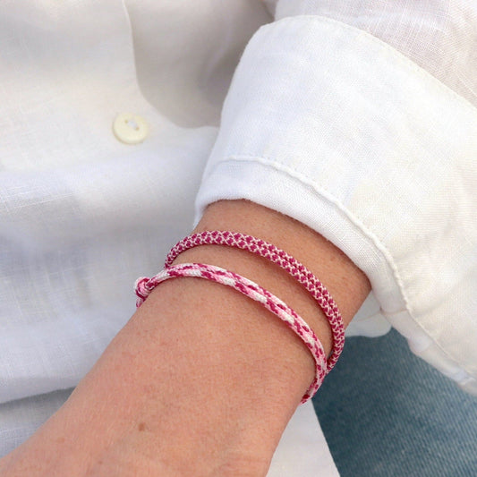 Pink Rope Bracelet | Stöd bröstcancer