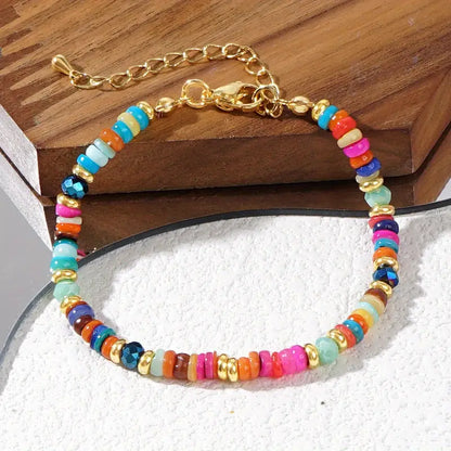 Rainbow Shell Chain Bracelet | Stöd bröstcancer