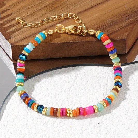Rainbow Shell Chain Bracelet | Stöd bröstcancer