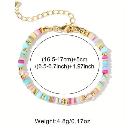 Rainbow Shell Chain Bracelet | Stöd bröstcancer