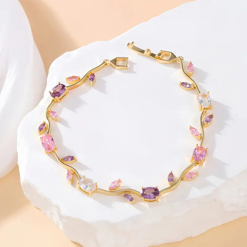Leaf Charm Bracelet | Stöd bröstcancer