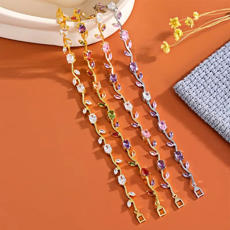 Leaf Charm Bracelet | Stöd bröstcancer