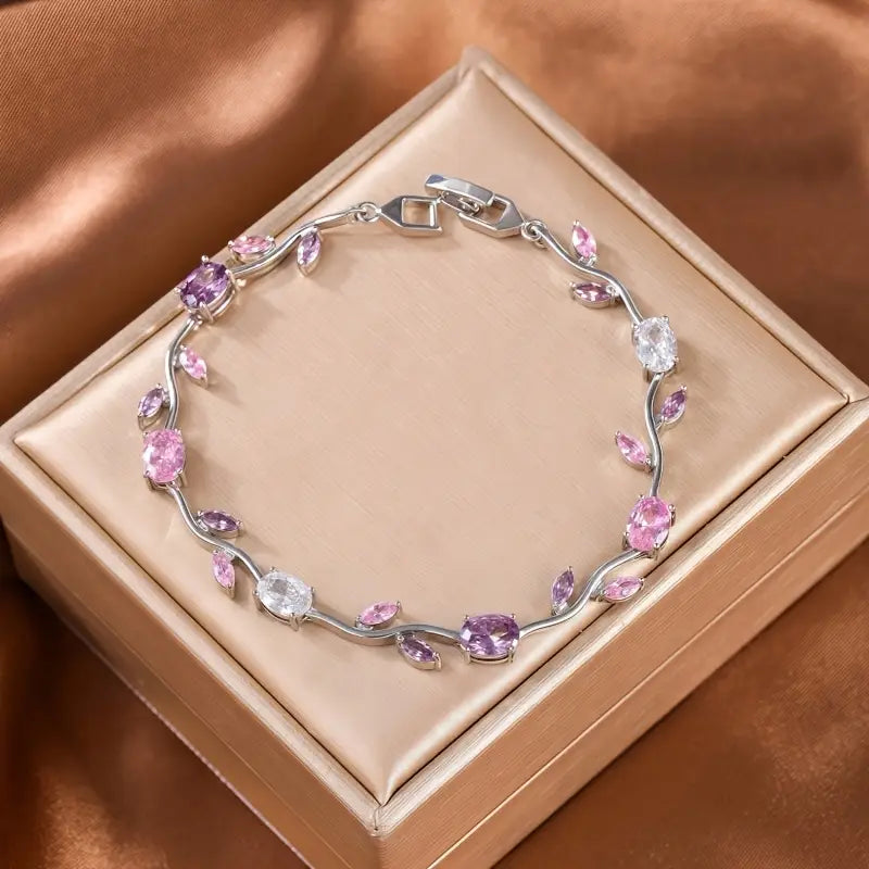 Leaf Charm Bracelet | Stöd bröstcancer