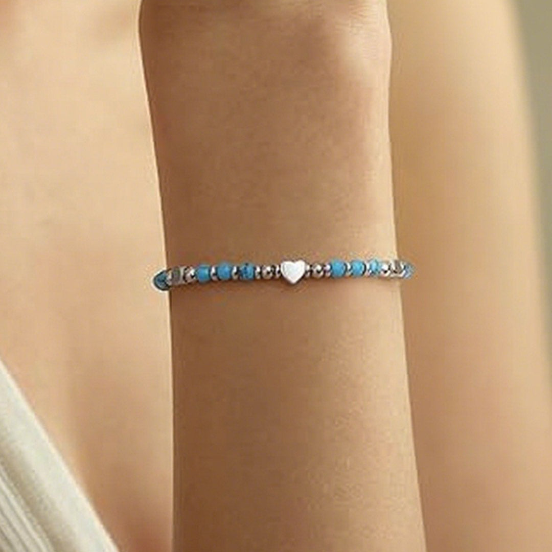 Turquoise Heart Bracelet | Support Diabetes