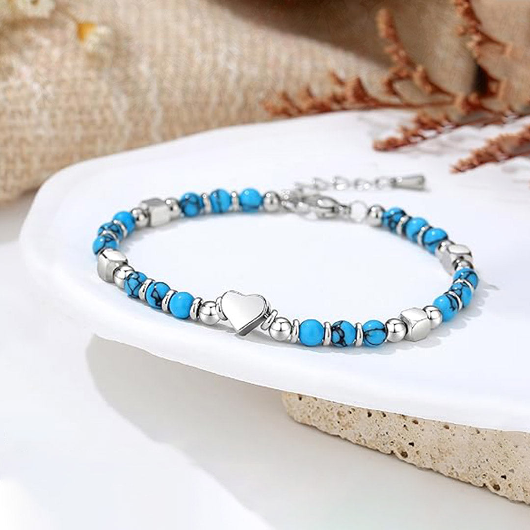 Turquoise Heart Bracelet | Support Diabetes
