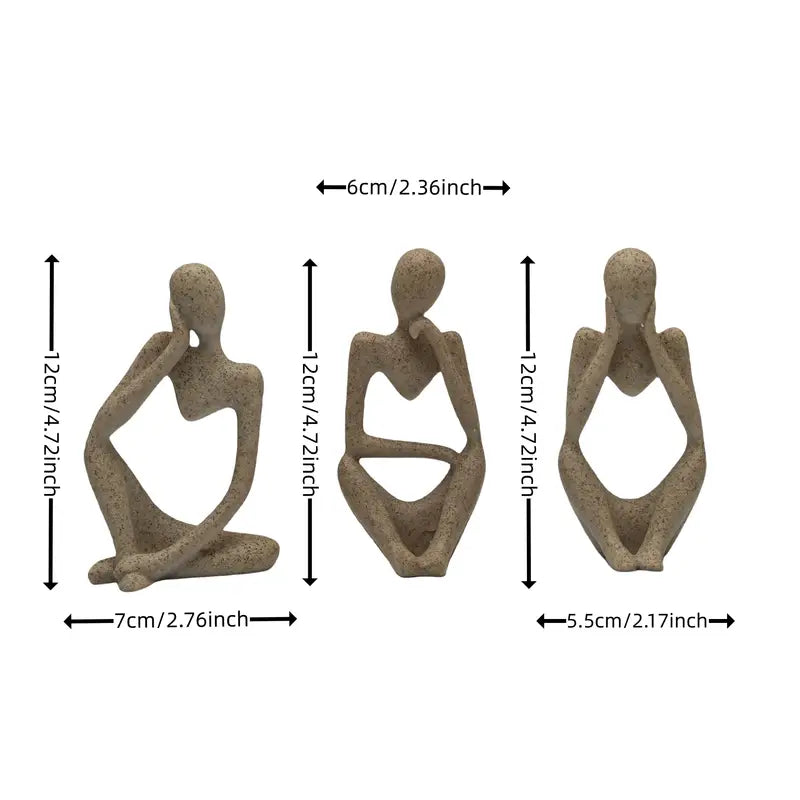 Sculptura™ – 3-delars skulpturset med abstrakta tänkare
