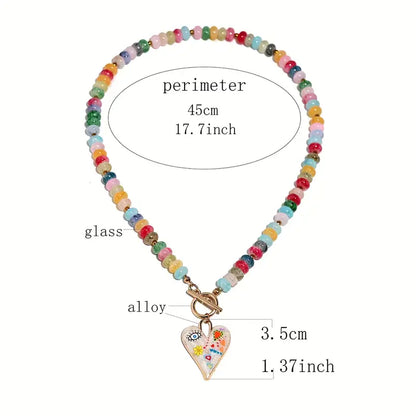 Colorful Charmed Necklace | Stöd bröstcancer