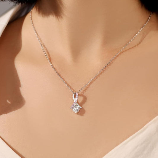 Pink Ribbon Necklace | Stöd bröstcancer