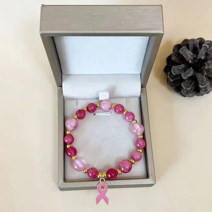 Blush Bead Bracelet | Stöd bröstcancer